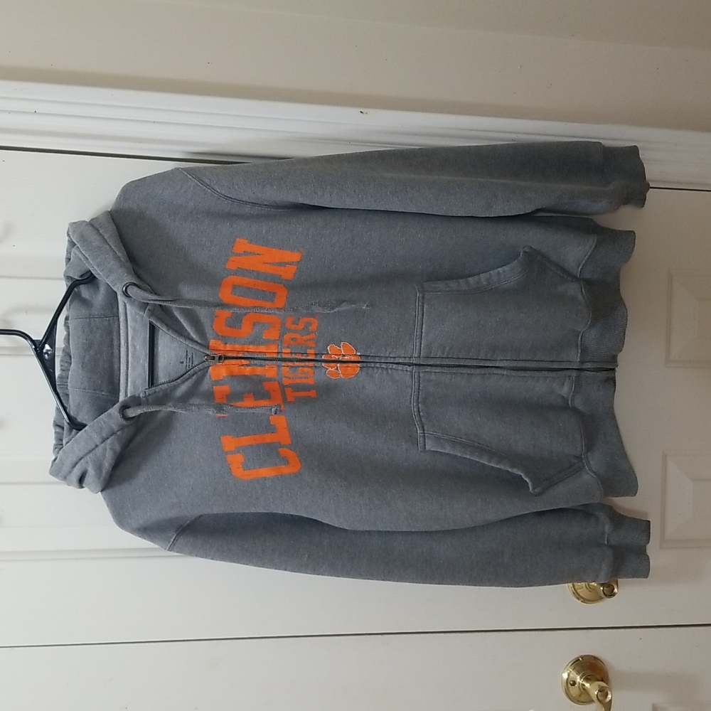 3/$15 Clemson gray hooded jacket sz S
